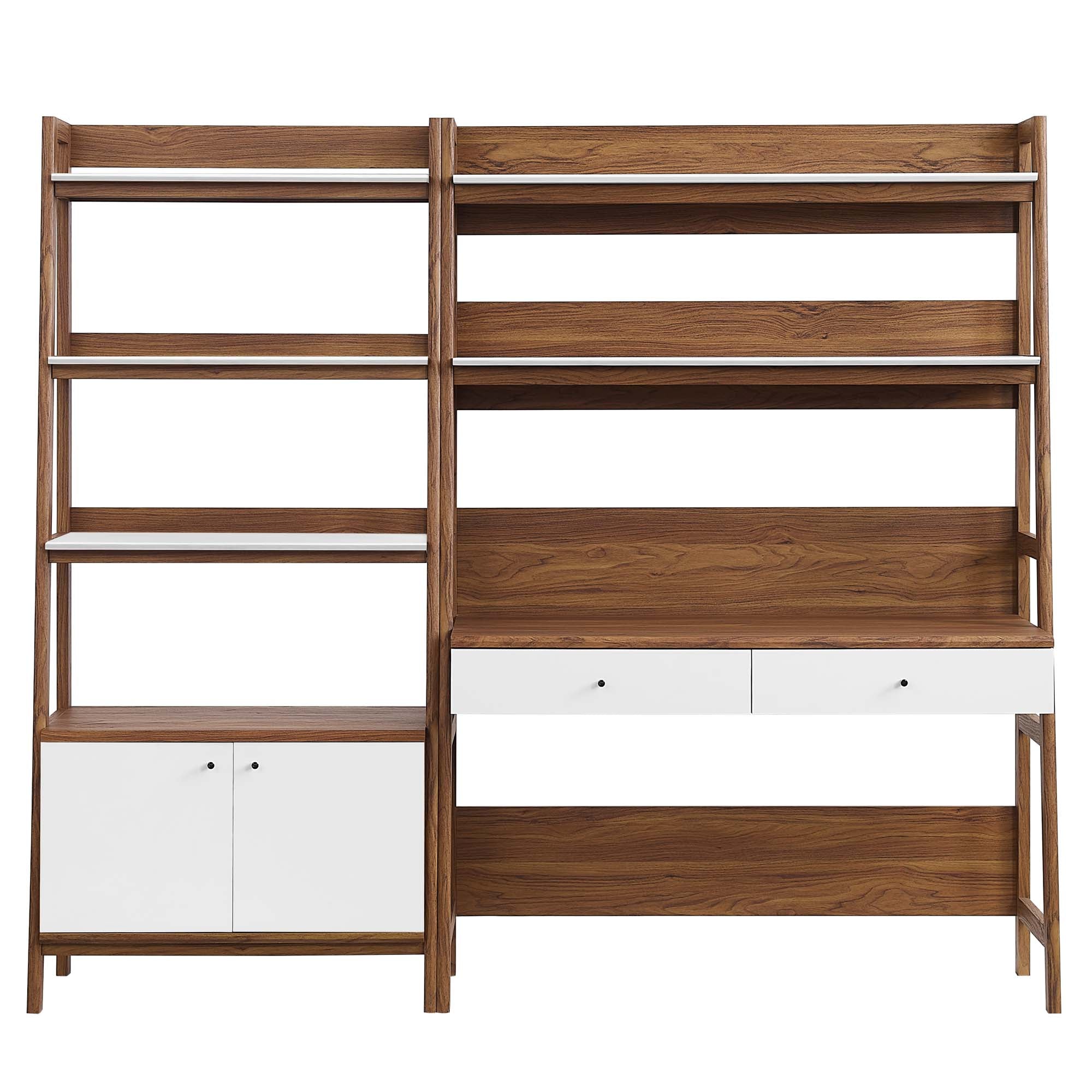 Bixby 2-Piece Wood Office Desk and Bookshelf by Modway