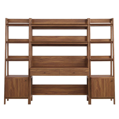 Bixby 3-Piece Wood Office Desk and Bookshelf by Modway