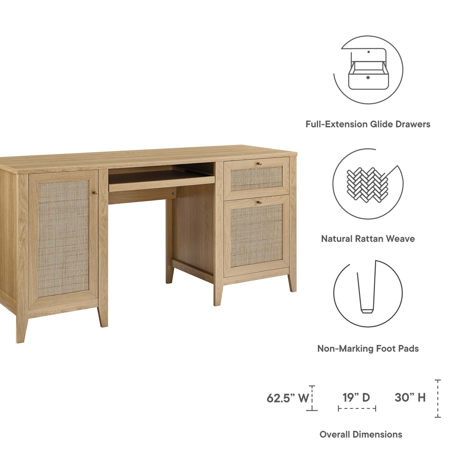 Soma 63&quot; Office Desk by Modway