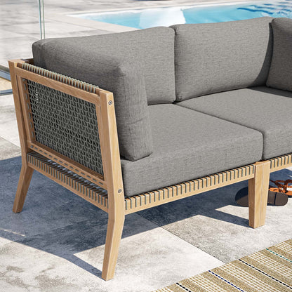 Clearwater Outdoor Patio Teak Wood Loveseat By HouseBean