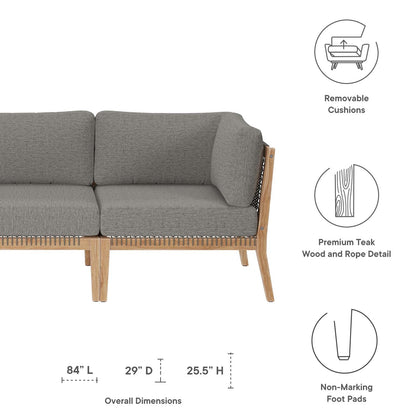 Clearwater Outdoor Patio Teak Wood Sofa By HouseBean