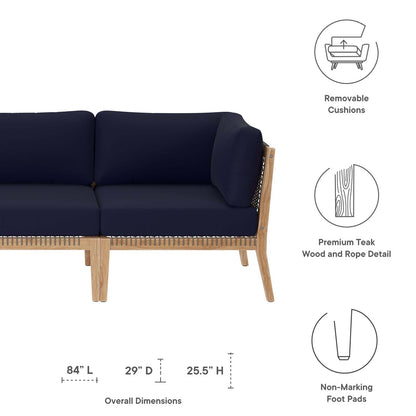 Clearwater Outdoor Patio Teak Wood Sofa By HouseBean