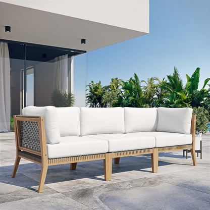 Clearwater Outdoor Patio Teak Wood Sofa By HouseBean