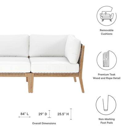 Clearwater Outdoor Patio Teak Wood Sofa By HouseBean