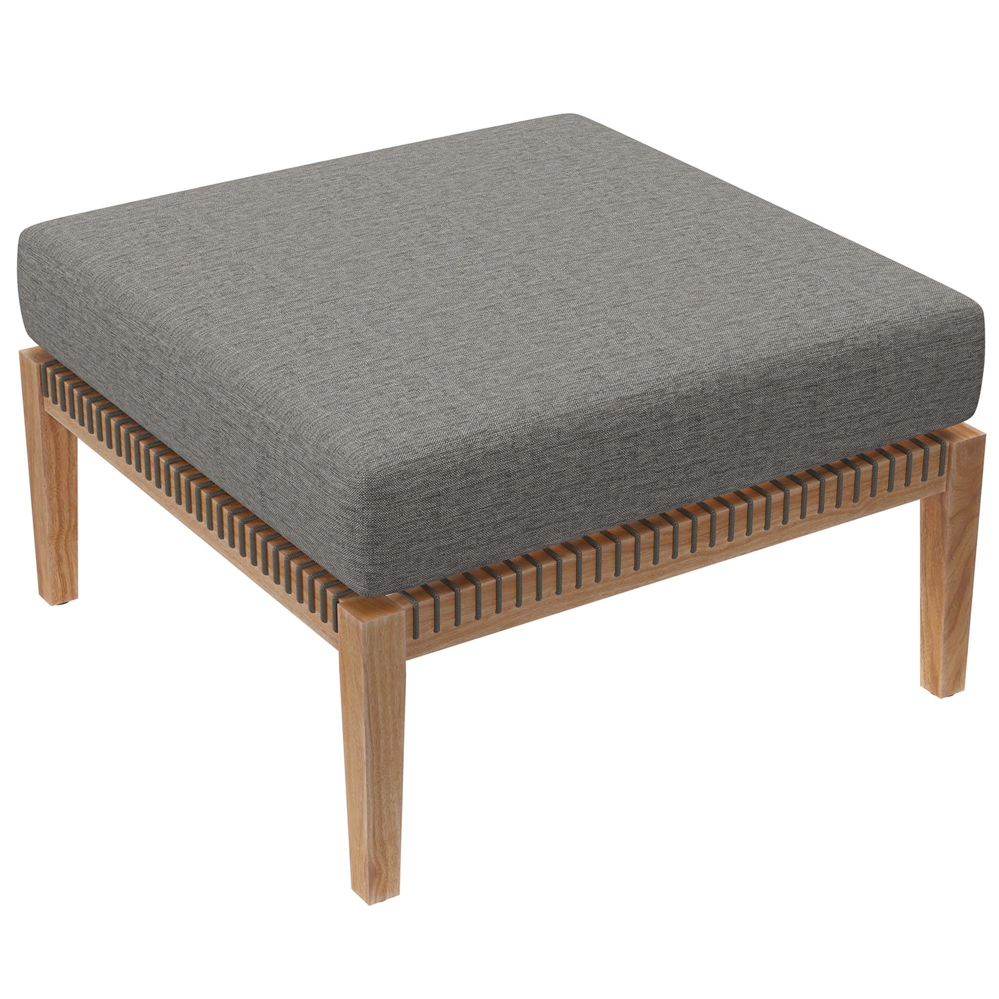 Clearwater Outdoor Patio Teak Wood 6-Piece Sectional Sofa by Modway