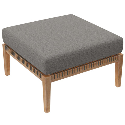Clearwater Outdoor Patio Teak Wood 6-Piece Sectional Sofa by Modway