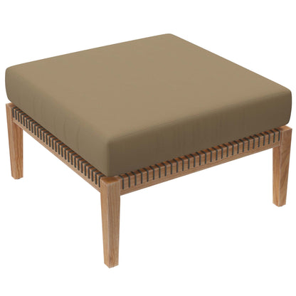 Clearwater Outdoor Patio Teak Wood 6-Piece Sectional Sofa by Modway