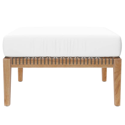 Clearwater Outdoor Patio Teak Wood 6-Piece Sectional Sofa by Modway