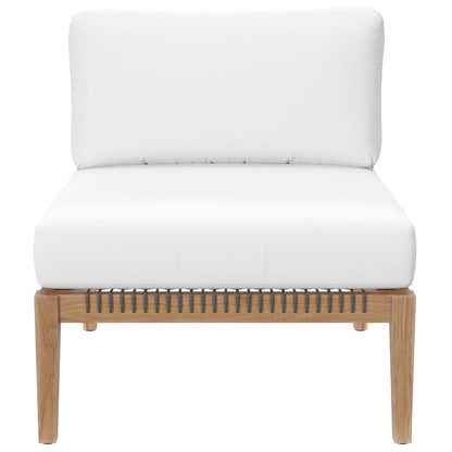 Clearwater Outdoor Patio Teak Wood 6-Piece Sectional Sofa by Modway