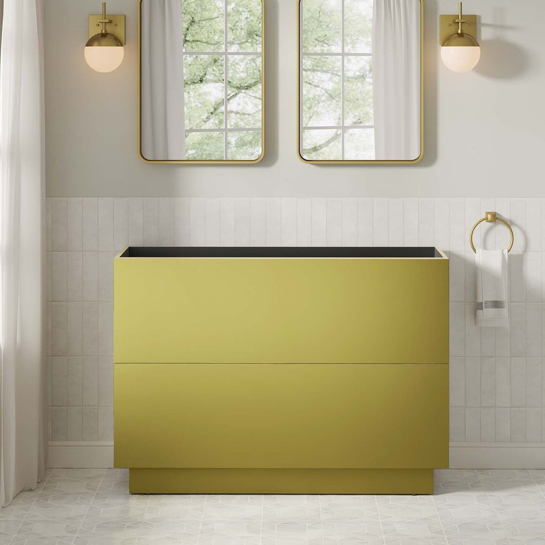 Quantum 48&quot; Bathroom Vanity Cabinet (Sink Basin Not Included) By HouseBean