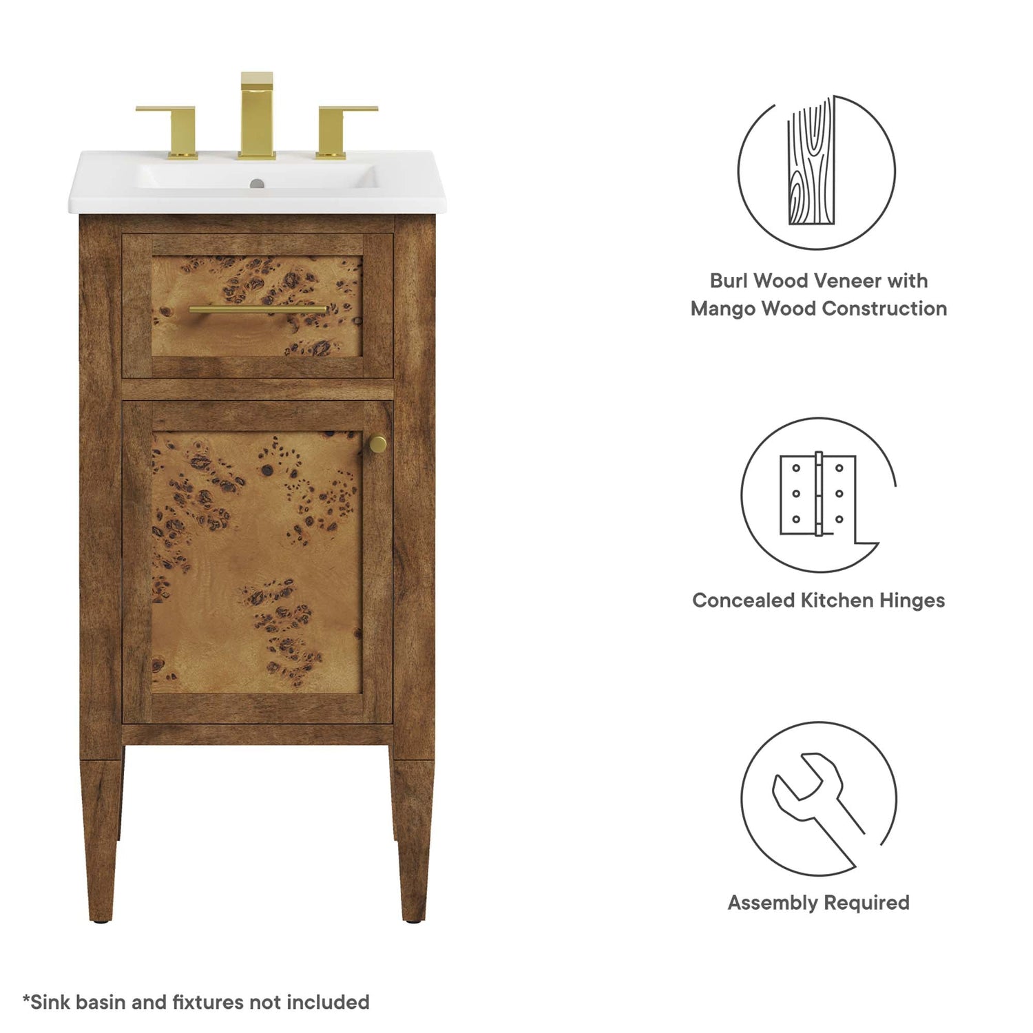 Elysian Bathroom Cabinet Basin Not Included by Modway