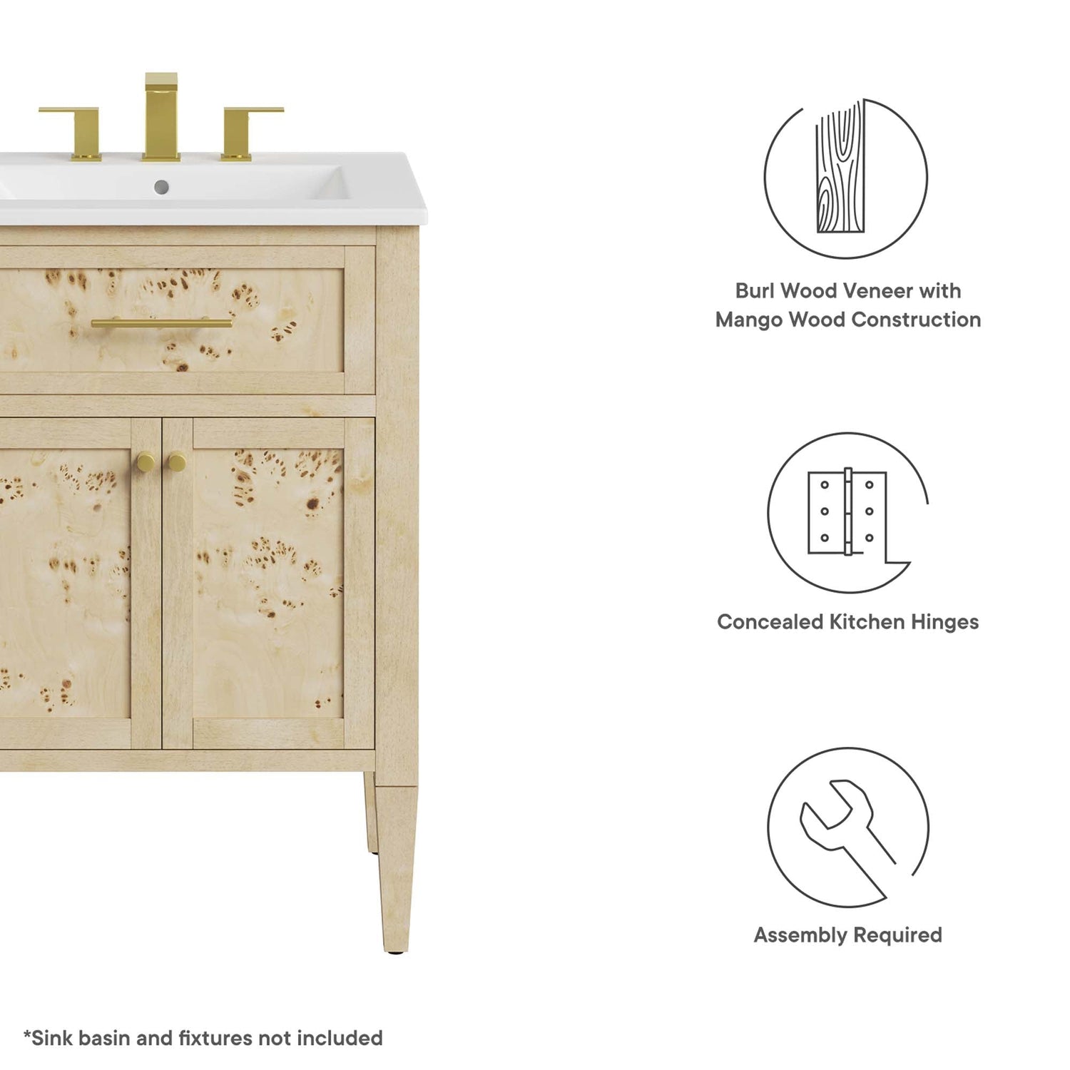 Elysian Bathroom Cabinet Basin Not Included by Modway