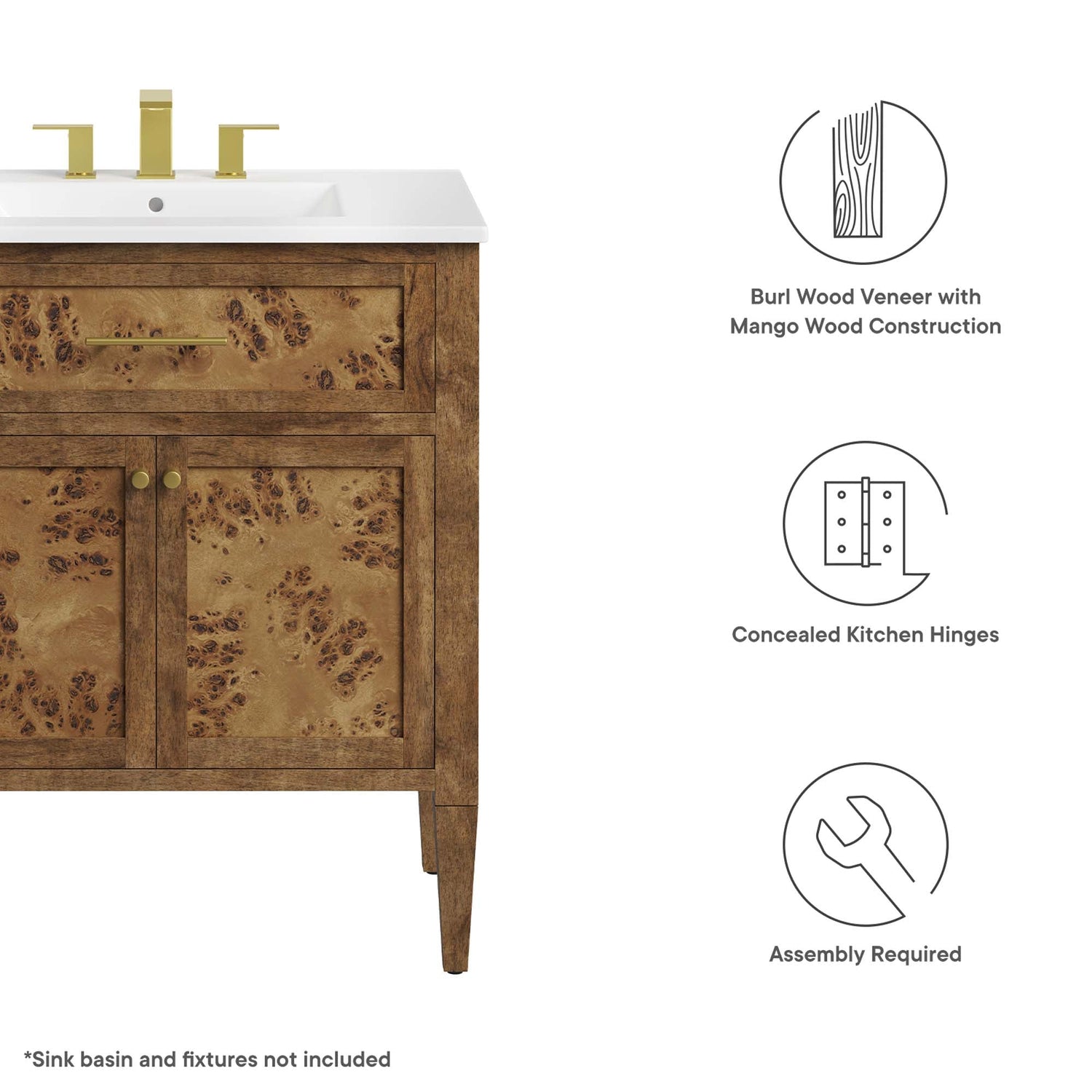 Elysian Bathroom Cabinet Basin Not Included by Modway