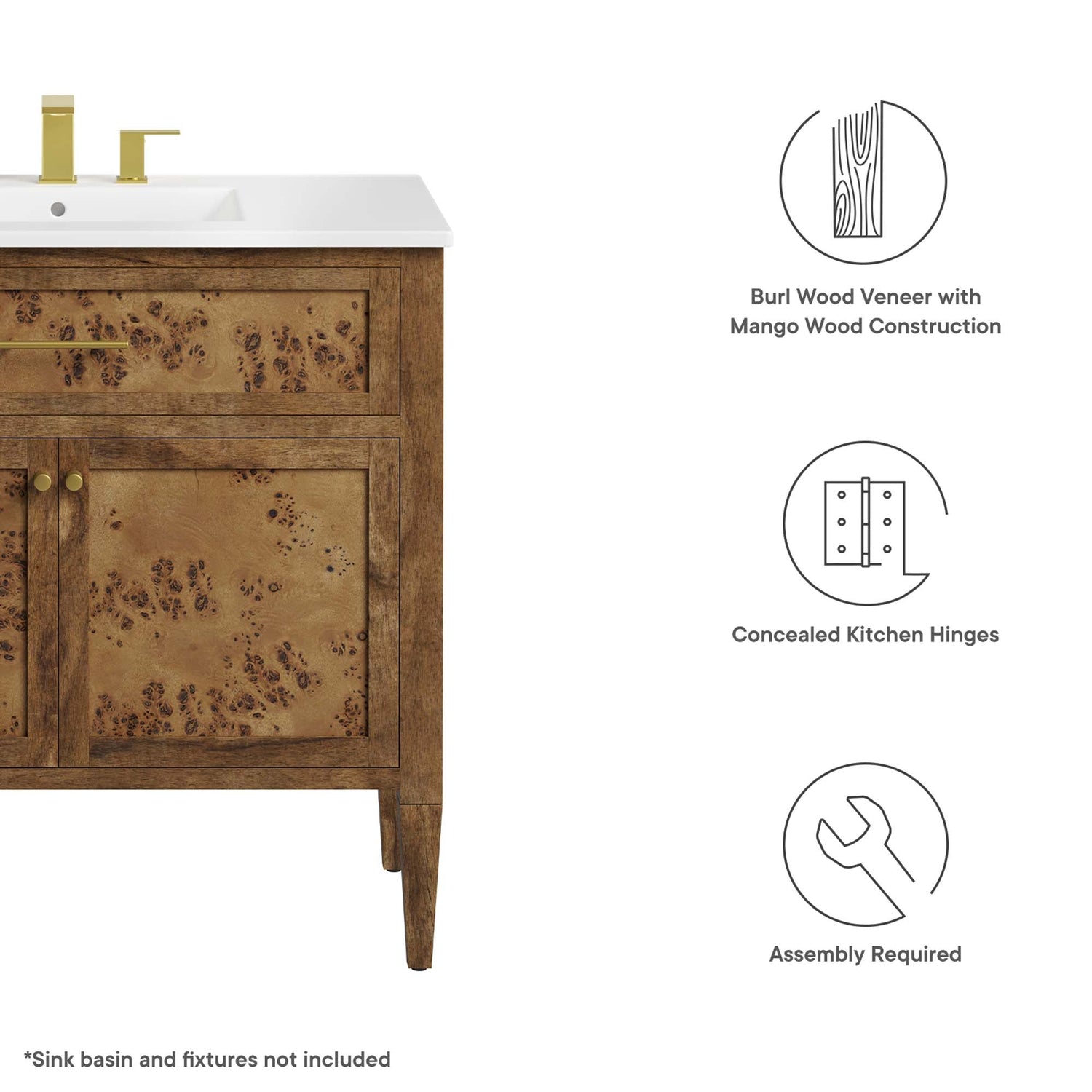 Elysian Bathroom Cabinet Basin Not Included by Modway