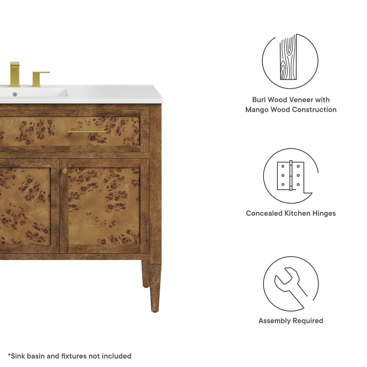 Elysian Bathroom Cabinet Basin Not Included by Modway
