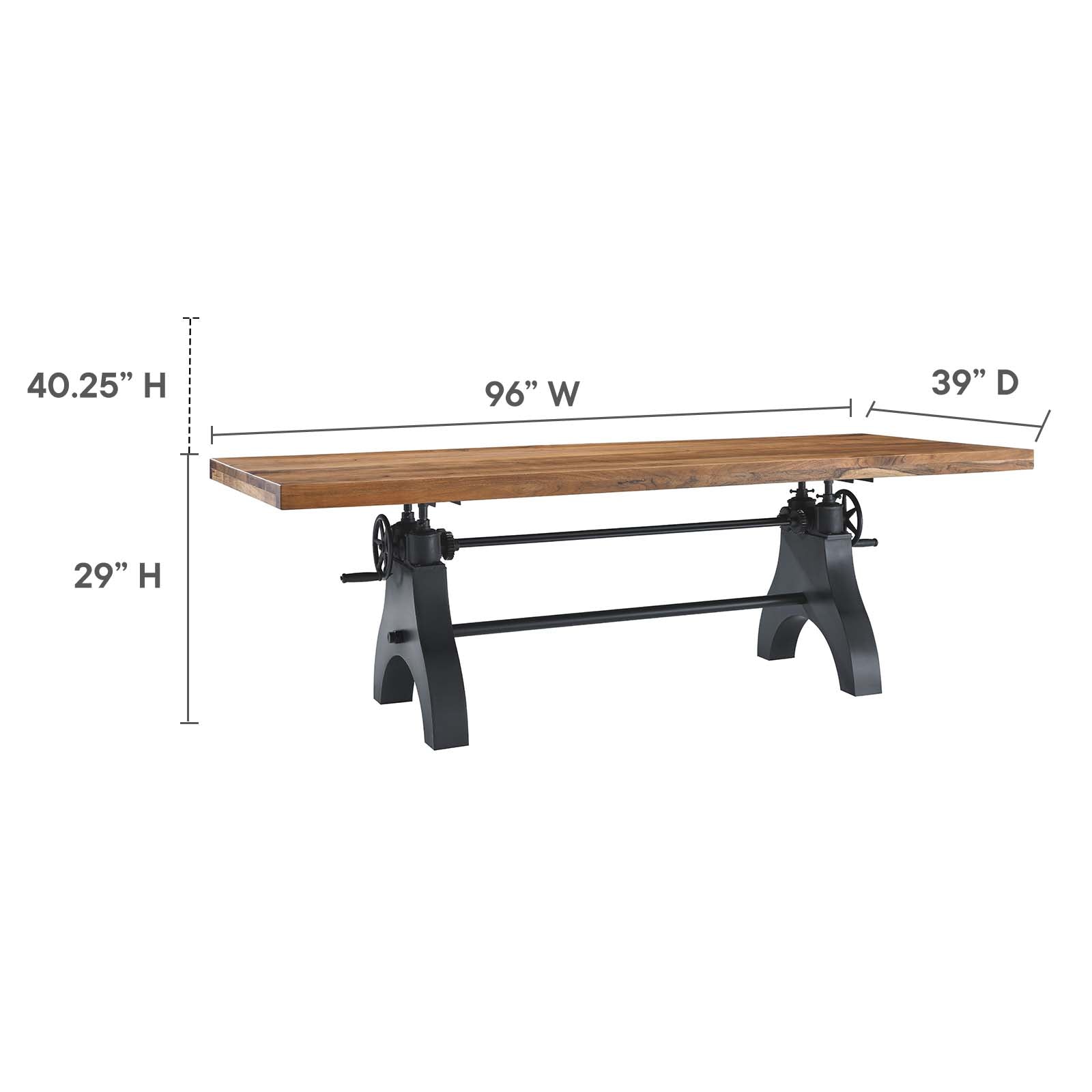 Genuine 96&quot; Crank Adjustable Height Dining and Conference Table By HouseBean