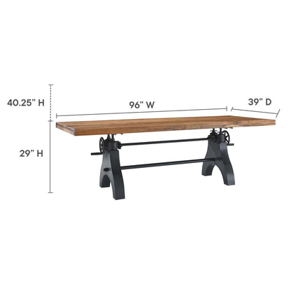 Genuine 96&quot; Crank Adjustable Height Dining and Conference Table By HouseBean