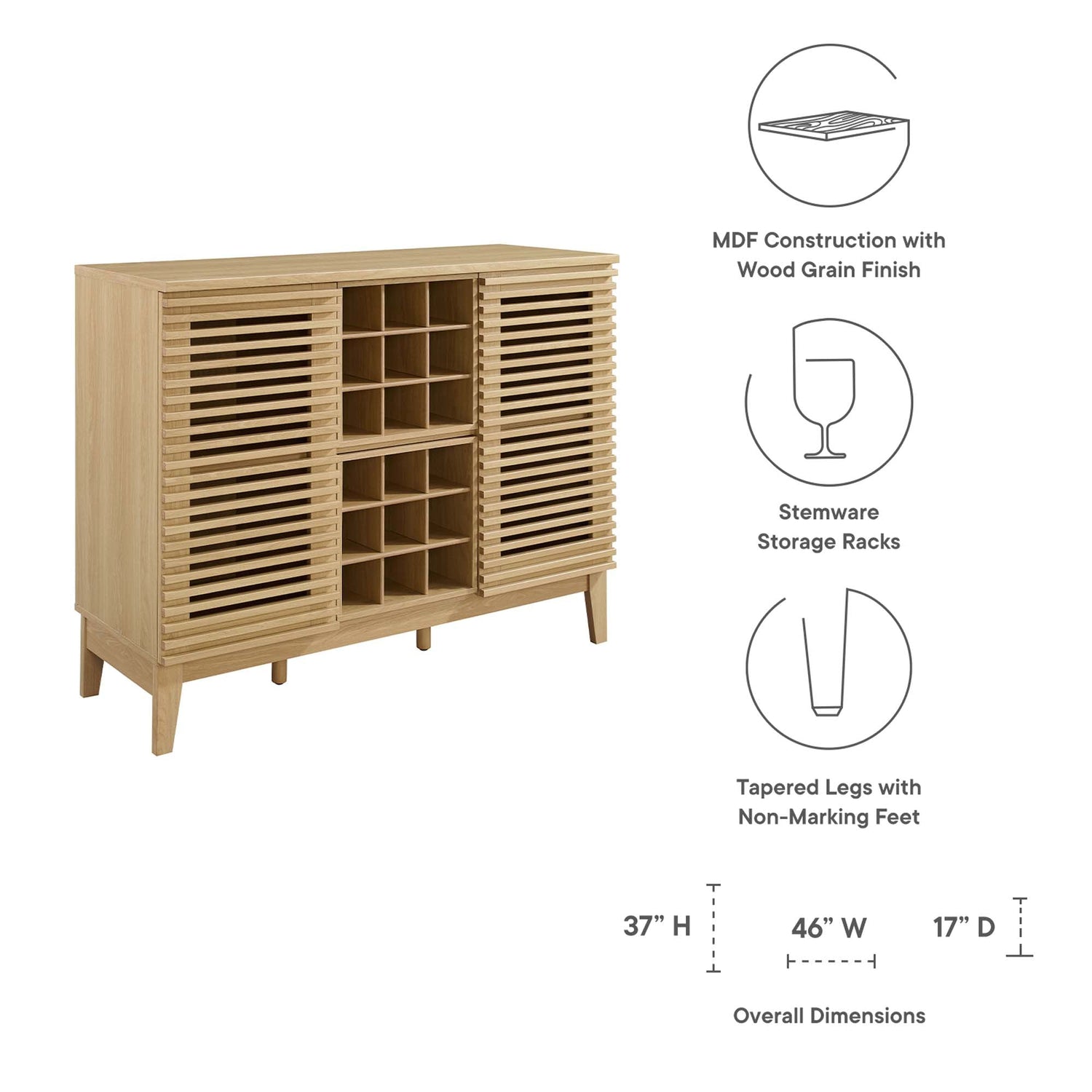 Render Bar Cabinet by Modway