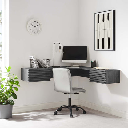 Render Wall Mount Corner Office Desk by Modway