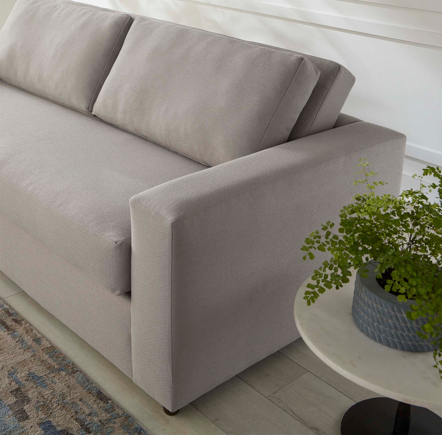 Avendale Linen Blend Sofa ‚Äì Made in the USA With Bench Seat Cushion by Modway
