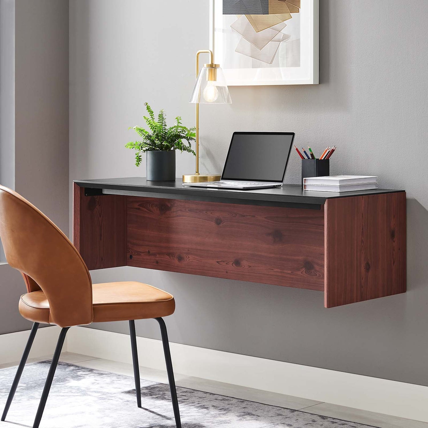 Kinetic 49&quot; Wall-Mount Office Desk By HouseBean