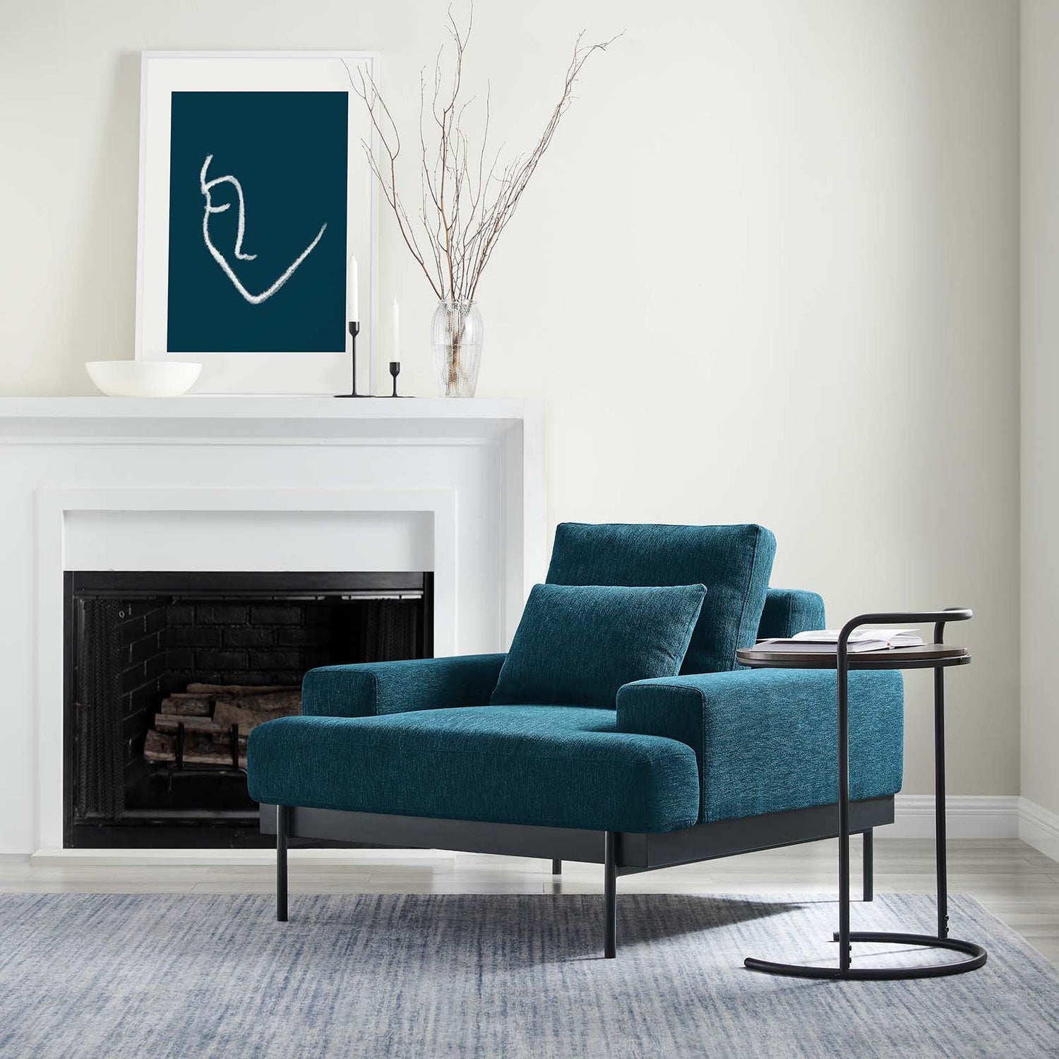 Proximity Upholstered Fabric Armchair By HouseBean