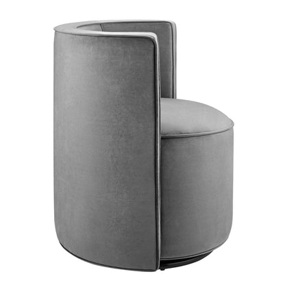 Della Performance Velvet Fabric Swivel Chair By HouseBean