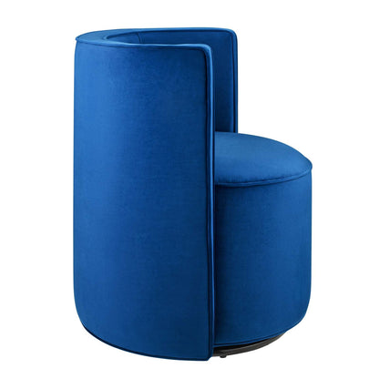 Della Performance Velvet Fabric Swivel Chair By HouseBean