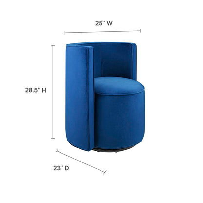 Della Performance Velvet Fabric Swivel Chair By HouseBean