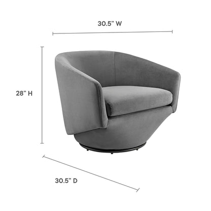 Series Performance Velvet Fabric Swivel Chair By HouseBean