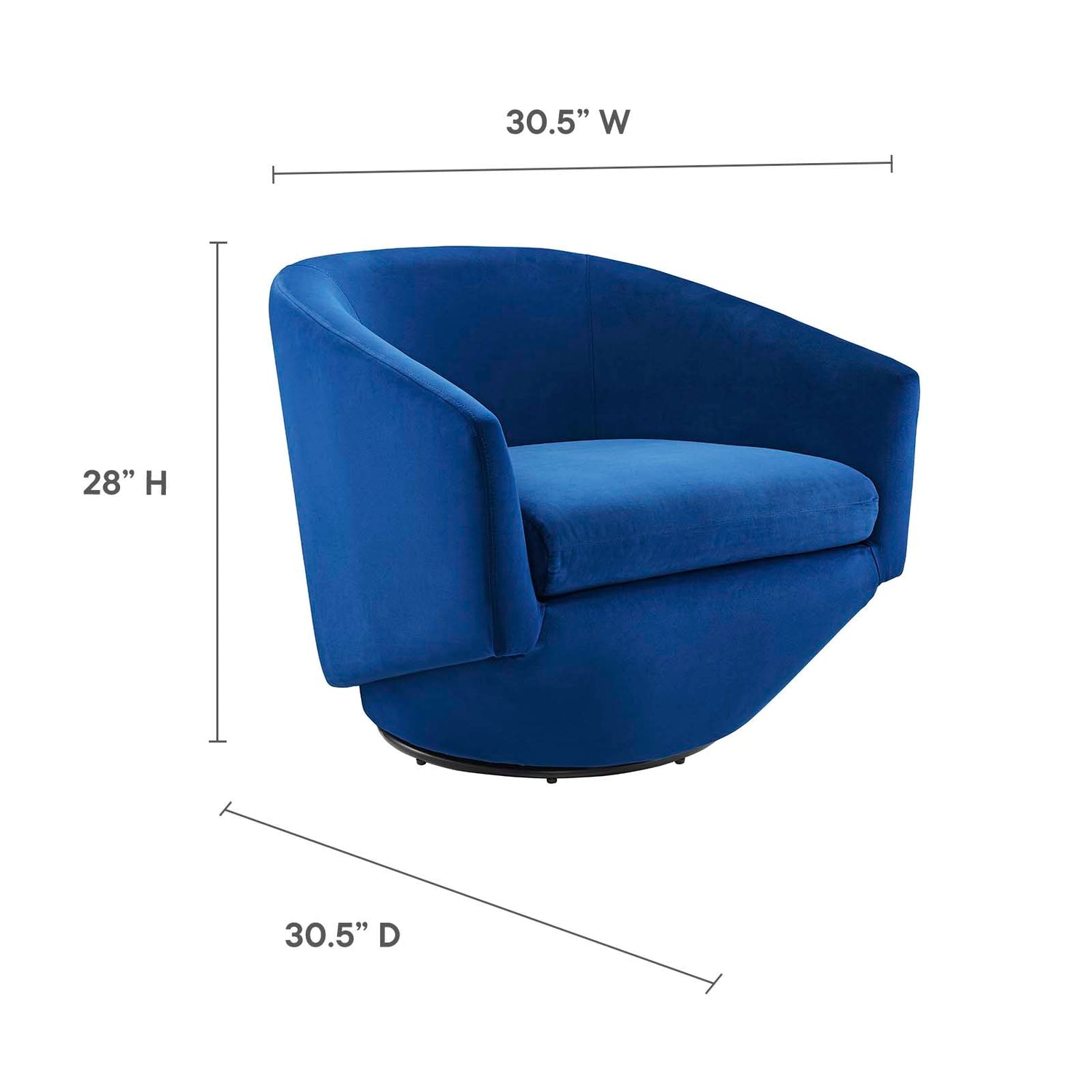 Series Performance Velvet Fabric Swivel Chair By HouseBean