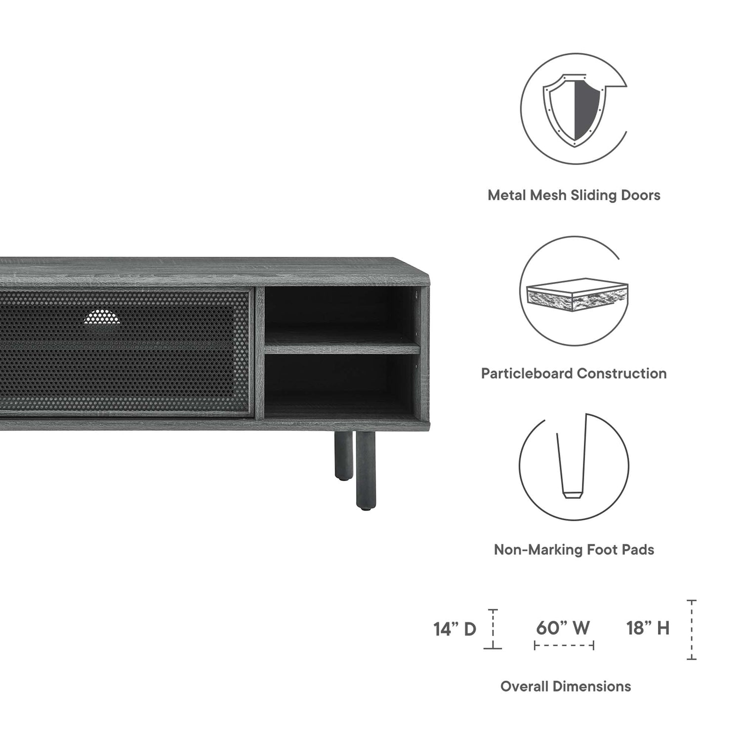 Kurtis 60&quot; TV Stand by Modway