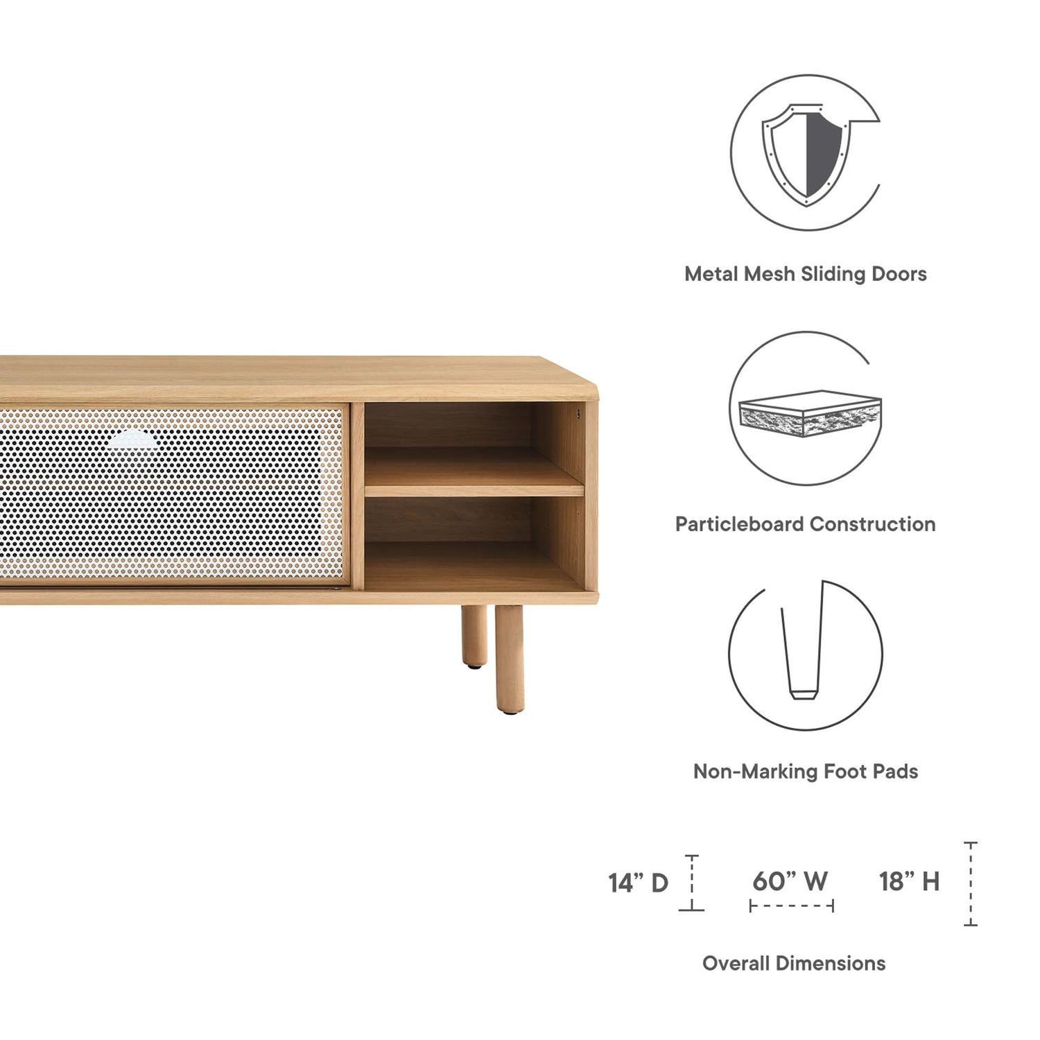 Kurtis 60&quot; TV Stand by Modway