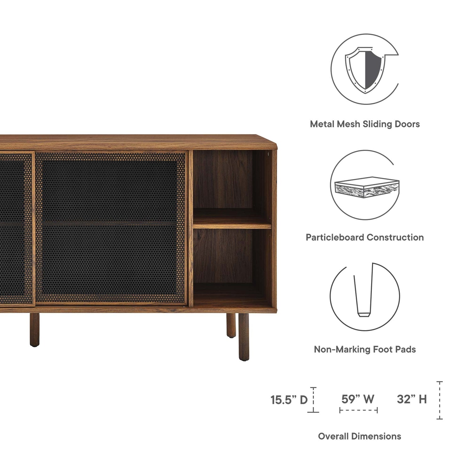 Kurtis 59&quot; Sideboard by Modway