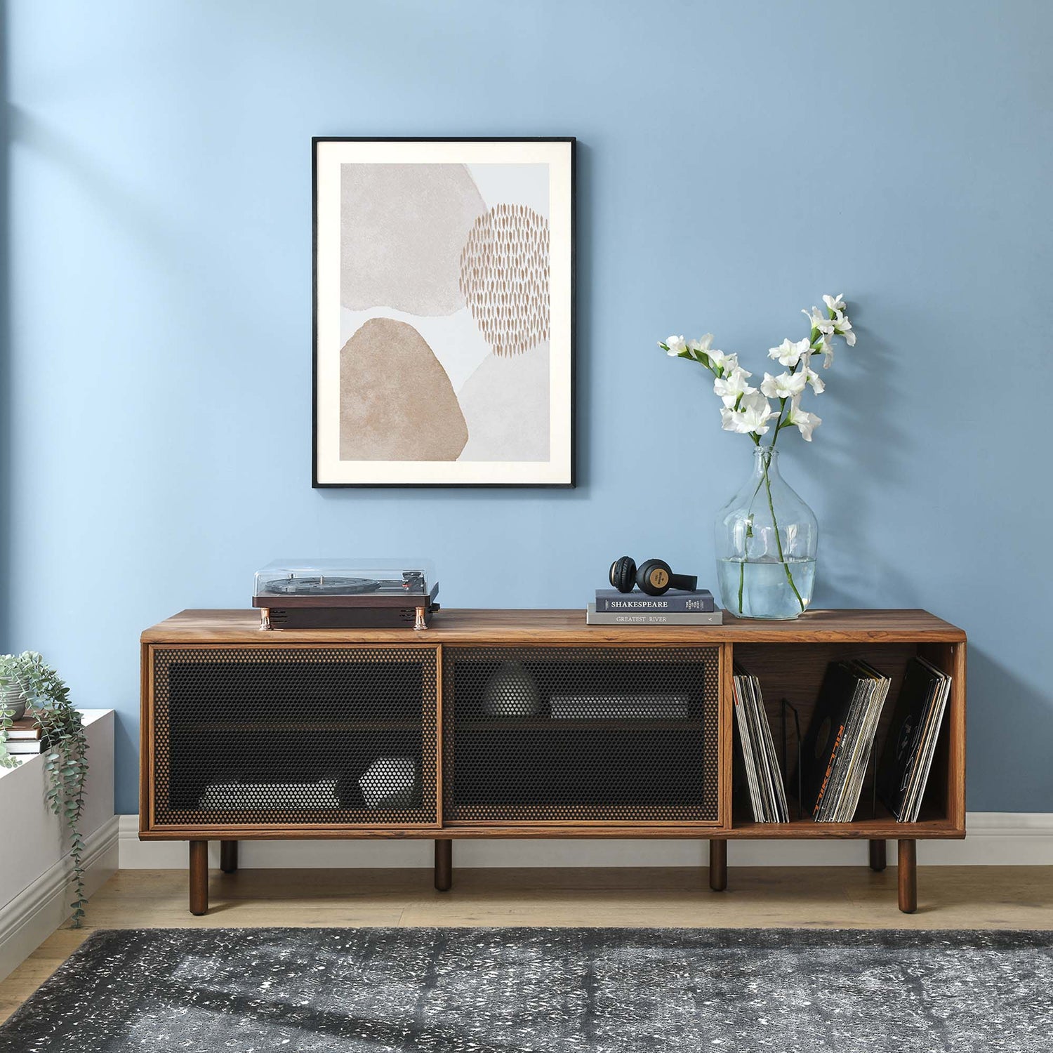 Kurtis 67&quot; TV and Vinyl Record Stand by Modway