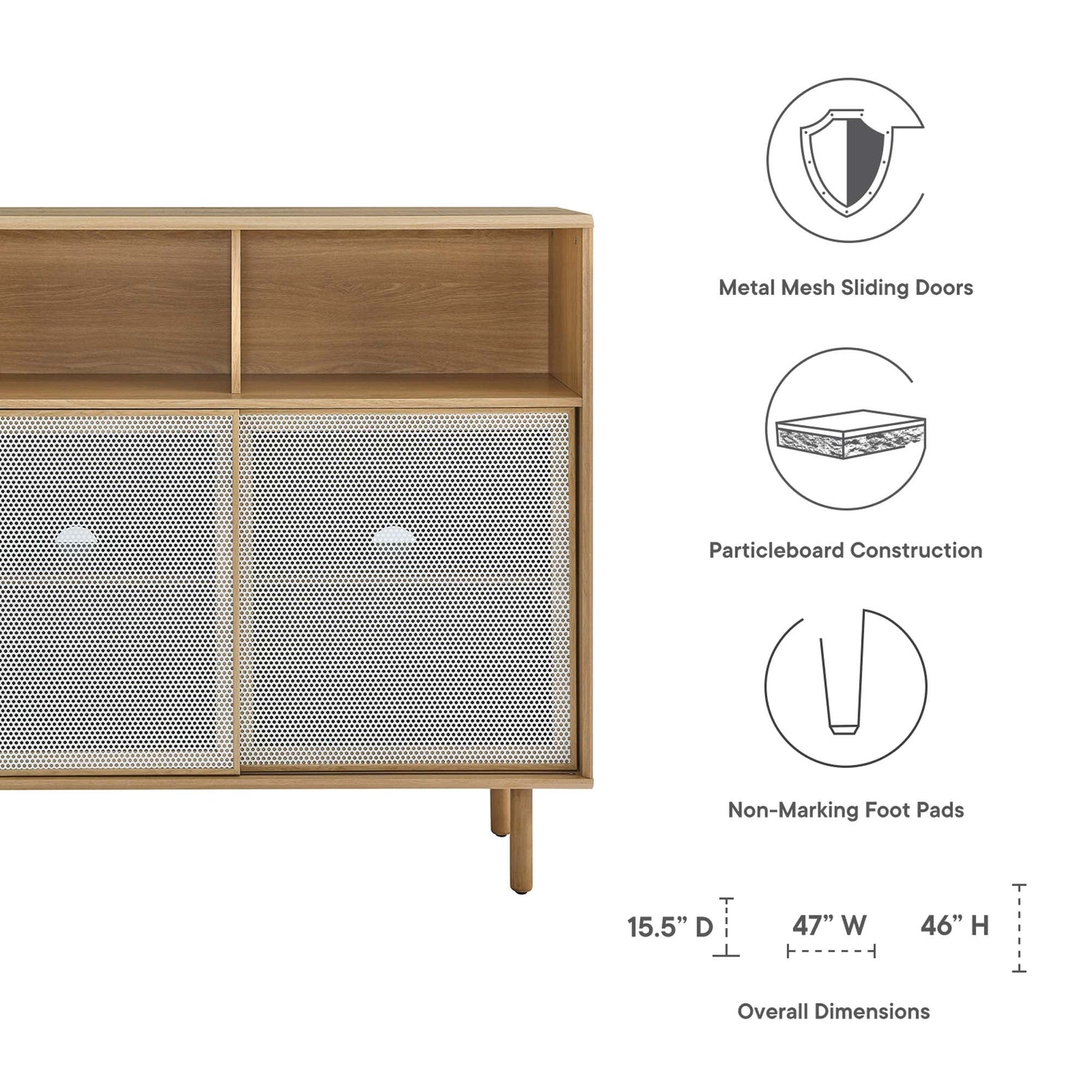 Kurtis 47&quot; Display Cabinet by Modway