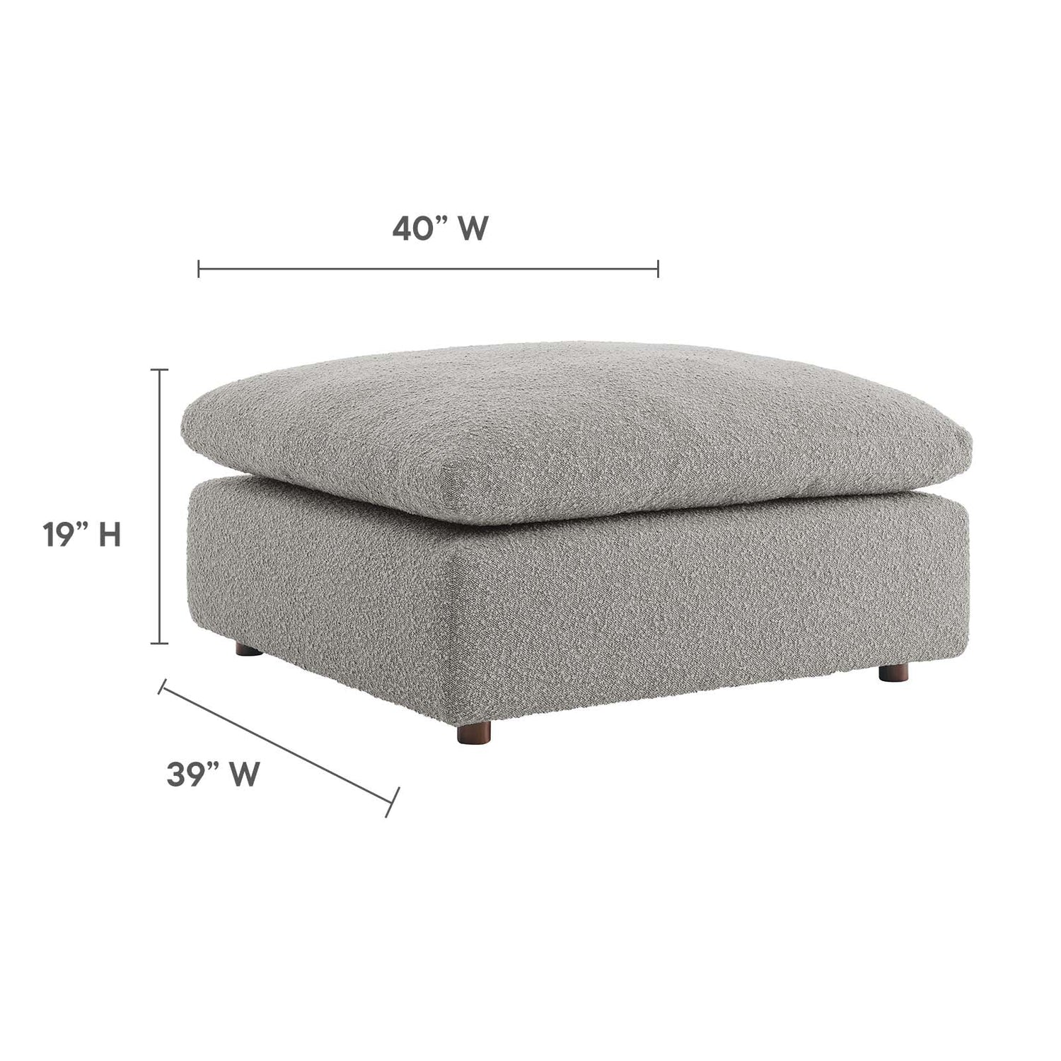 Commix Single Ottoman By HouseBean