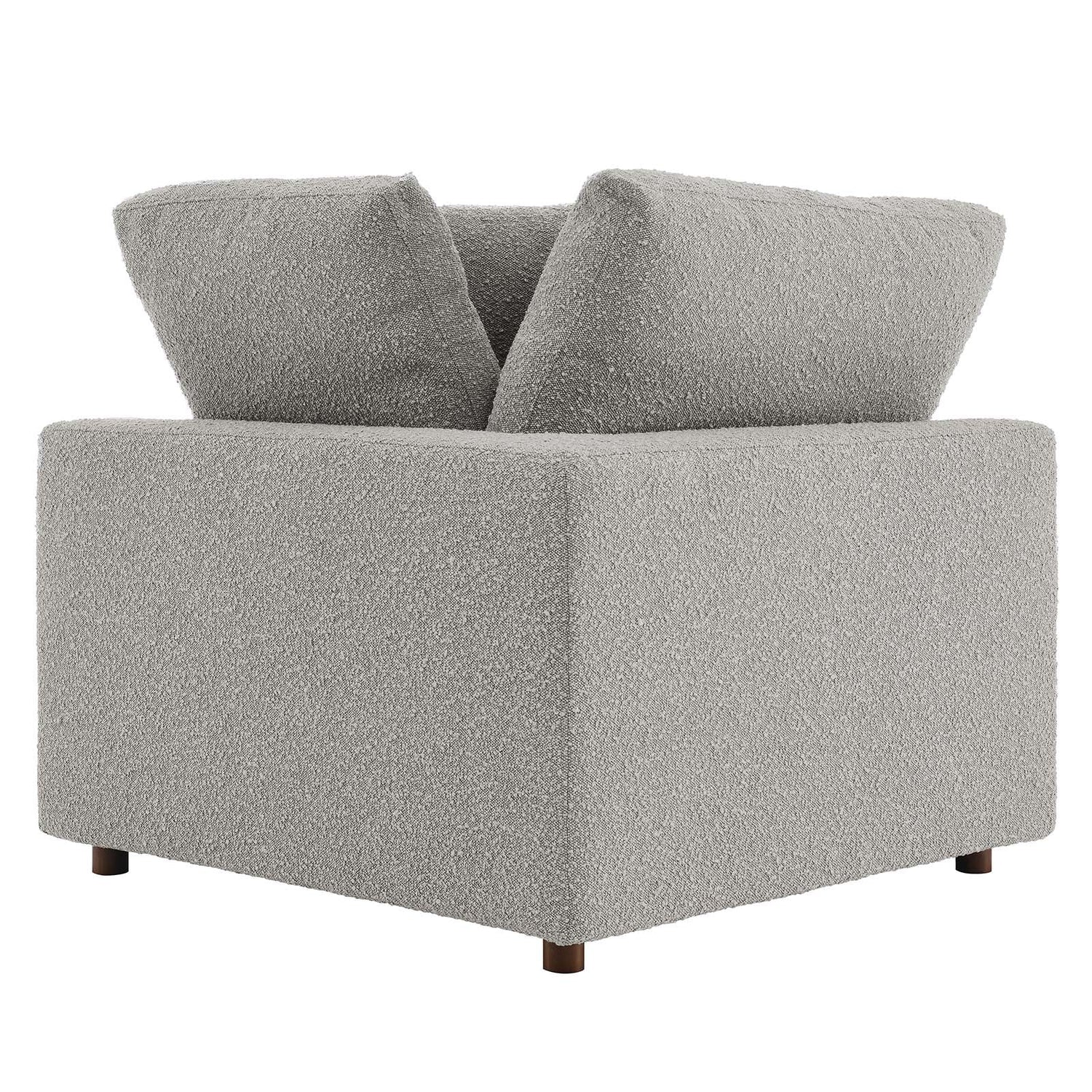 Commix Down Filled Overstuffed Boucle Fabric Corner Chair By HouseBean