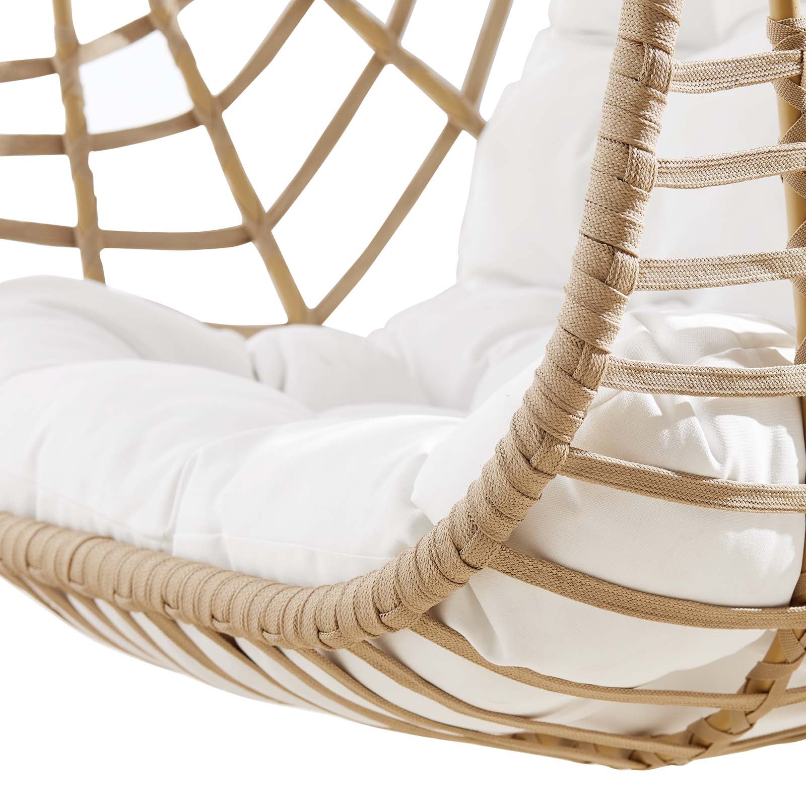 Amalie Wicker Rattan Outdoor Patio Rattan Swing Chair without Stand By HouseBean