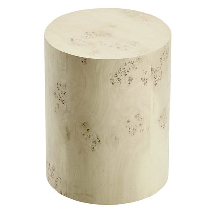 Cosmos 16&quot; Round Burl Wood Side Table By HouseBean