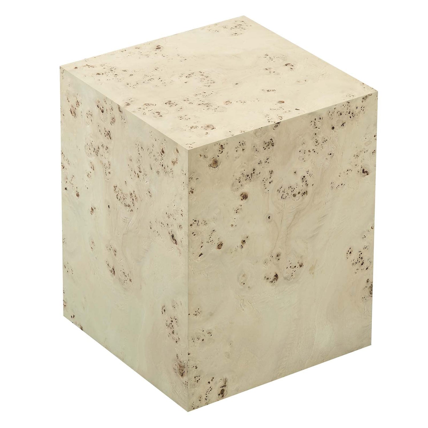 Cosmos 16&quot; Square Burl Wood Side Table By HouseBean