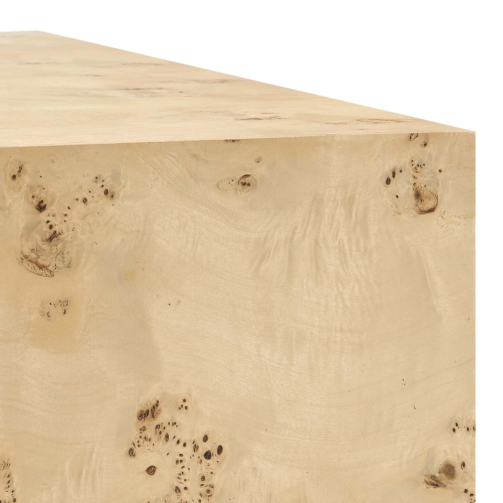 Cosmos 16&quot; Square Burl Wood Side Table By HouseBean