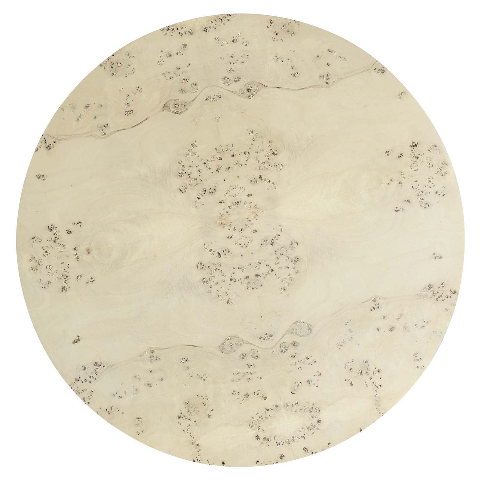 Cosmos 35&quot; Round Burl Wood Coffee Table By HouseBean