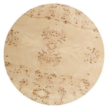 Cosmos 35&quot; Round Burl Wood Coffee Table By HouseBean