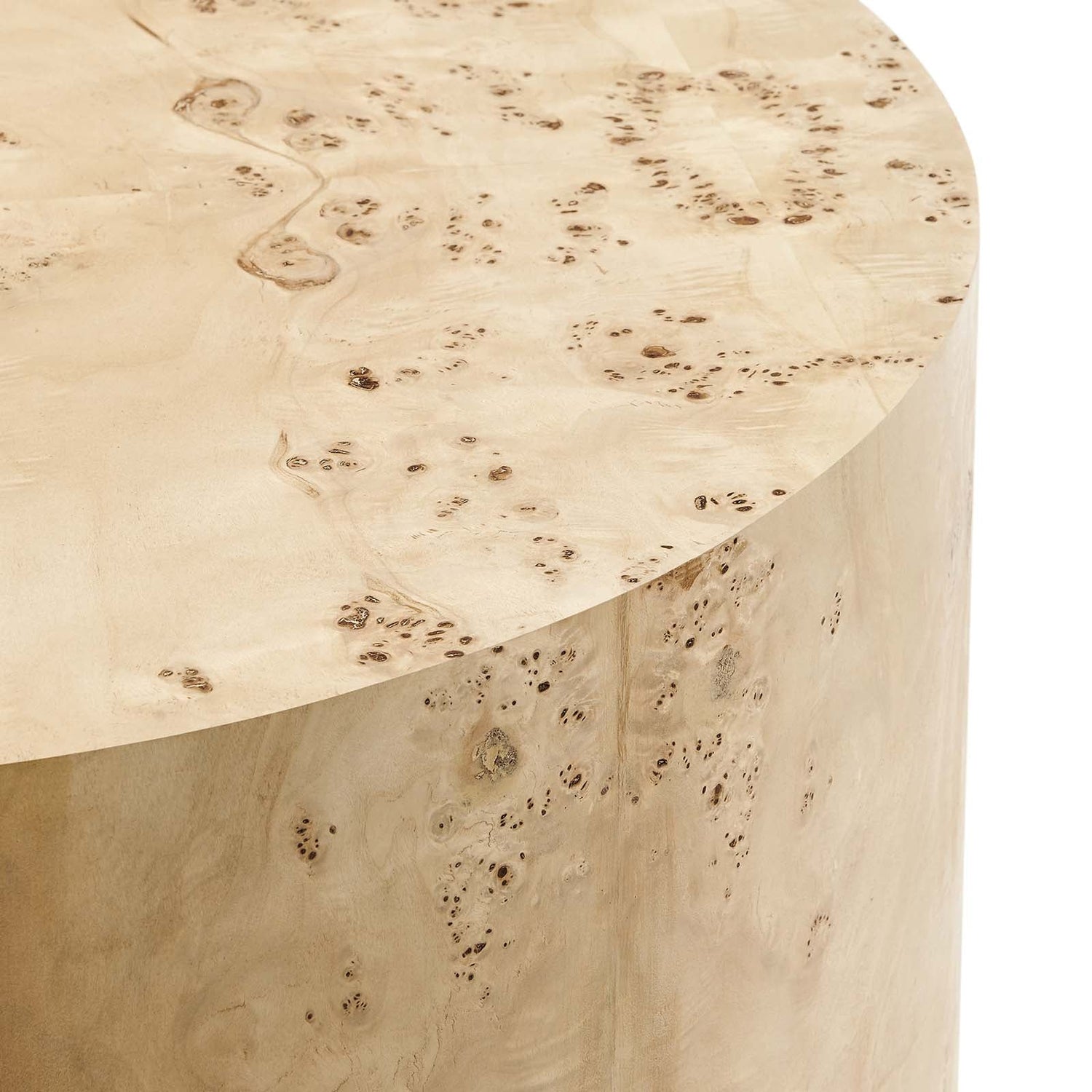 Cosmos 35&quot; Round Burl Wood Coffee Table By HouseBean