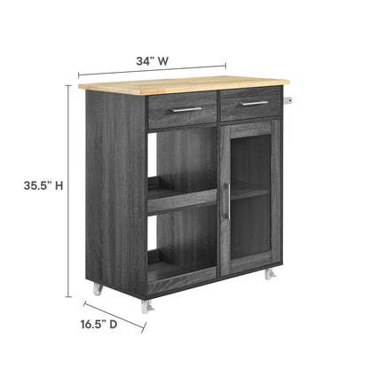 Culinary Kitchen Cart With Towel Bar By HouseBean