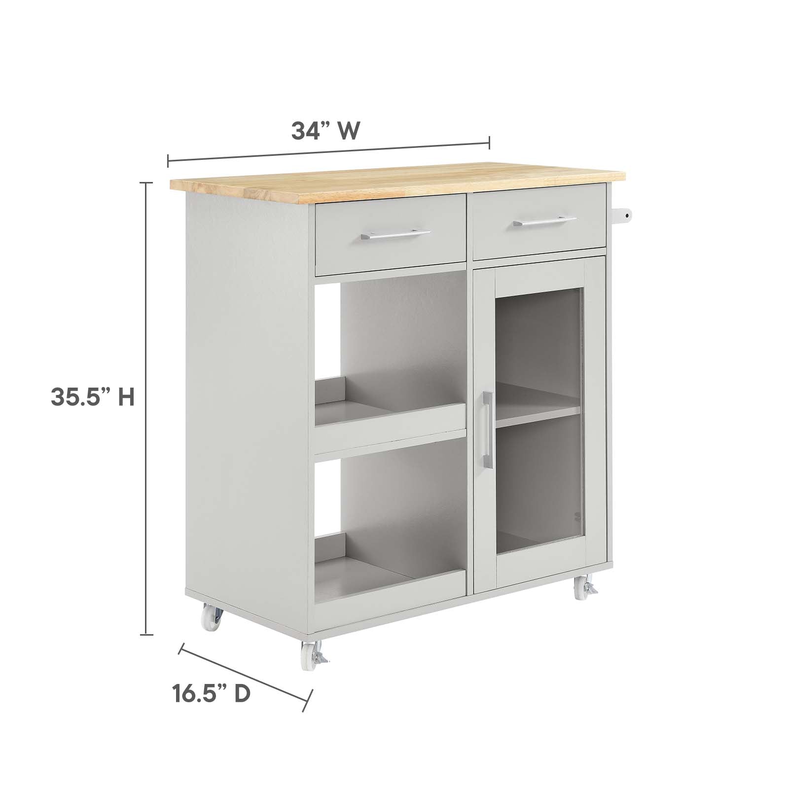 Culinary Kitchen Cart With Towel Bar By HouseBean