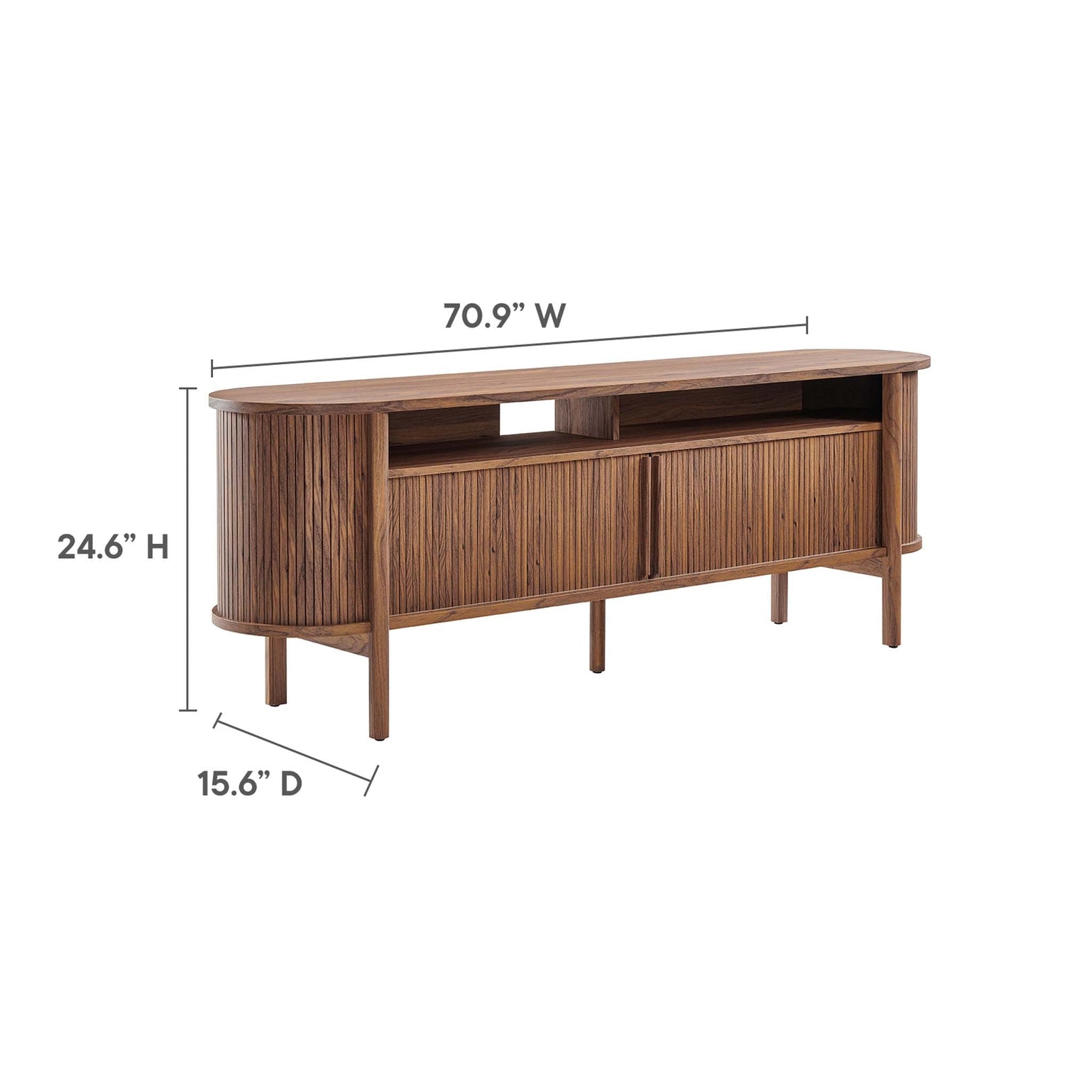 Cadence 71&quot; Curved TV Stand by Modway