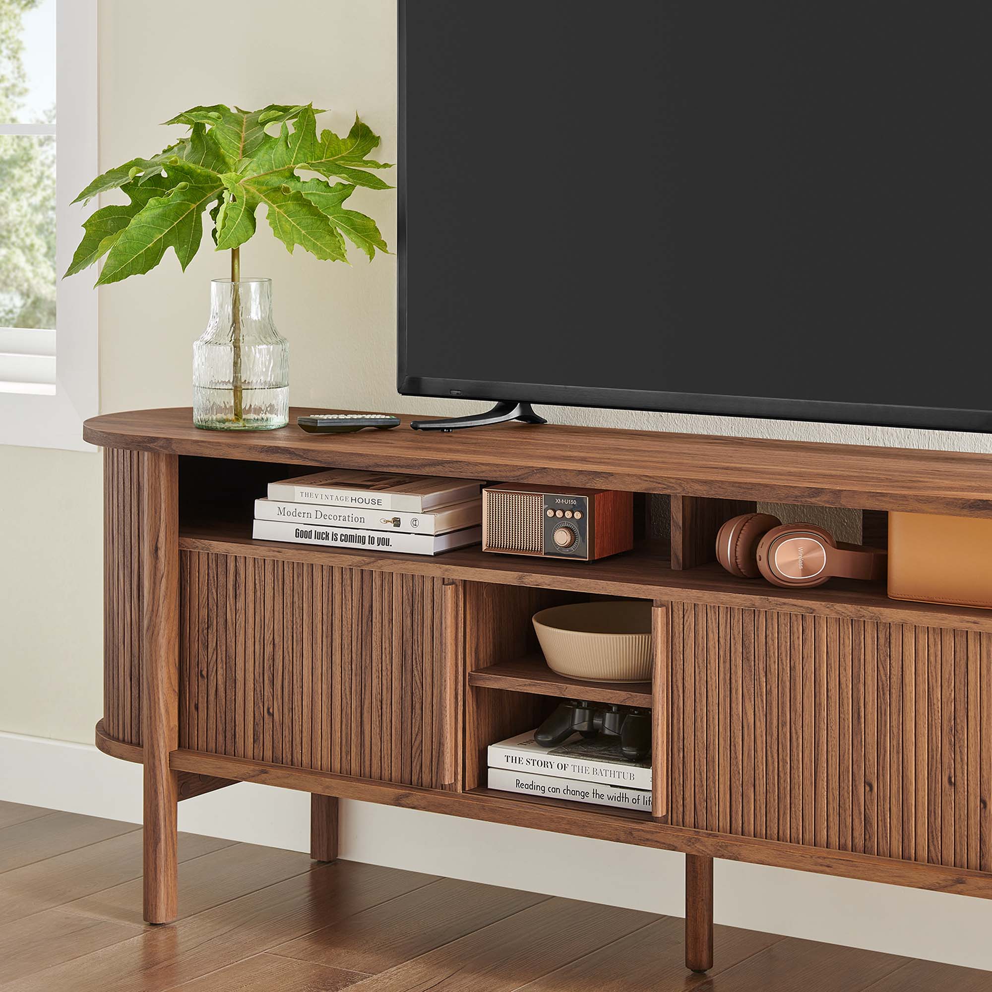 Cadence 71&quot; Curved TV Stand by Modway