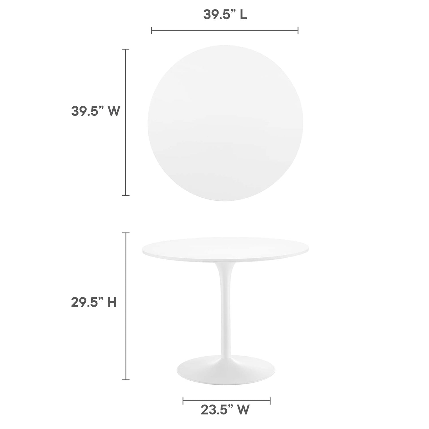 Pursuit 40&quot; Dining Table by Modway